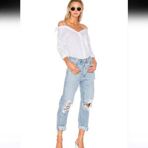 AGOLDE 90's Mid Rise Loose Fit in Fall Out. Size 24